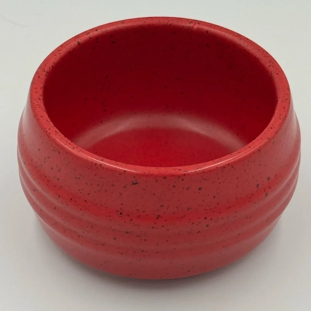 Unbranded Red & Black Speckled Stoneware Bowls Set of 4